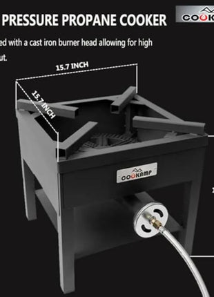 High Pressure Propane Burner with Regulator, 260,000 BTU