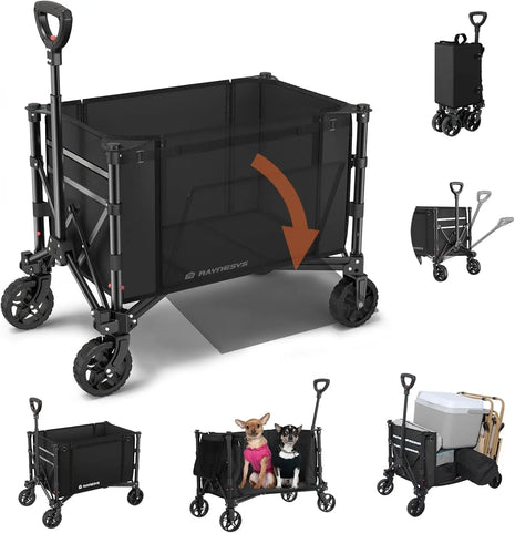 220 lbs Collapsible Wagon Cart with Wheels – Foldable & Portable