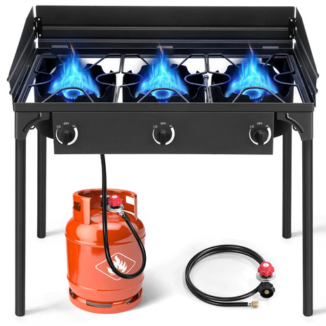 225,000 BTU Triple Burner Propane Stove