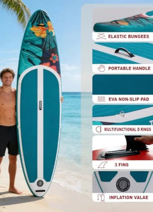Ultra-Light Inflatable Stand Up Paddle Board with EVA Deck & Accessories