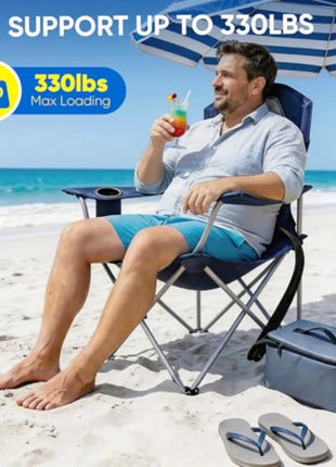 Cooling Folding Camping Chair with Ice Pad