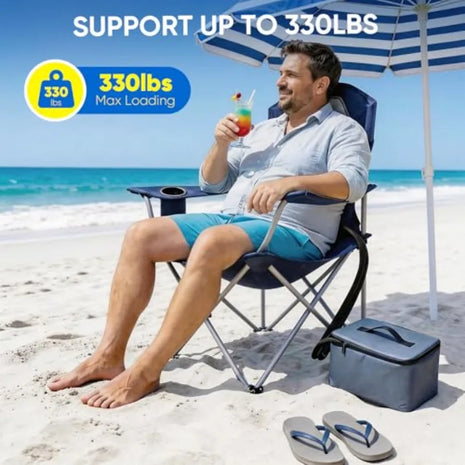 Cooling Folding Camping Chair with Ice Pad