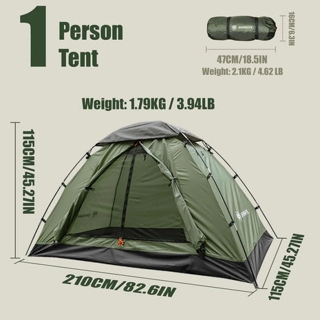 2–4 Person Easy Setup Tent