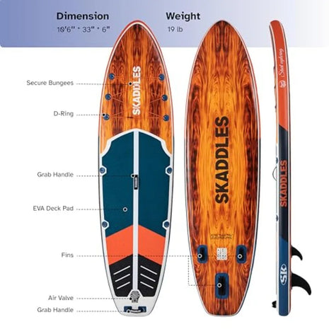 Timber Crest Pro Inflatable SUP Board Kit – Stable, Portable & Adventure Ready