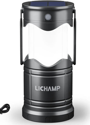 Solar Camping Lantern with USB Rechargeable LED