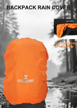 45L Waterproof Hiking Backpack with Rain Cover for Camping & Trekking