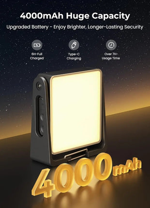 2-Pack LED Camping Lantern with 360° Stand & Flashlight