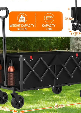360 lbs Heavy Duty Camping Wagon Cart with Wheels