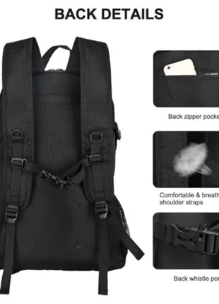 45L Waterproof Hiking Backpack with Rain Cover for Camping & Trekking