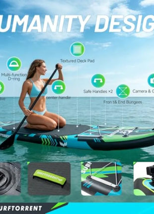 Premium Inflatable SUP Board Kit with Camera Mount – Stable, Portable & Adventure Ready