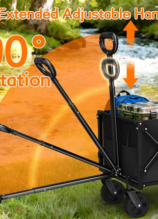 360 lbs Heavy Duty Camping Wagon Cart with Wheels