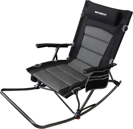 Oversized Rocking Camping Chair with Footrest