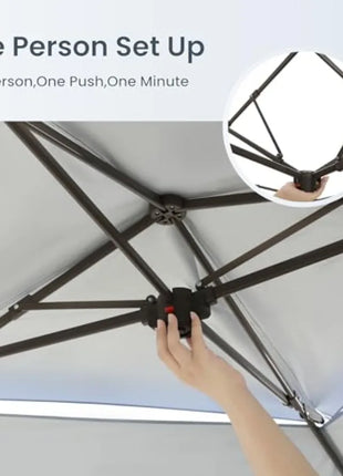 13x13 FT Pop Up Canopy Tent with Steel Frame & Carry Bag