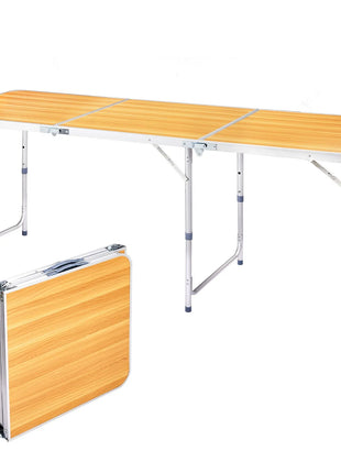 6 FT Portable Folding Table for Indoor & Outdoor Use