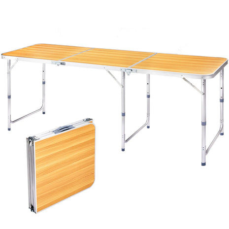 6 FT Portable Folding Table for Indoor & Outdoor Use