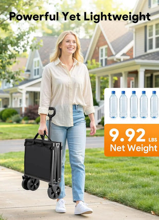 110L Foldable Wagon Cart – 220 lbs Heavy Duty Capacity