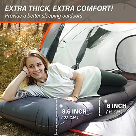 Ultralight Inflatable Sleeping Pad – Built-In Pump & Pillow