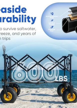 600 lbs Heavy Duty Beach & Camping Wagon Cart