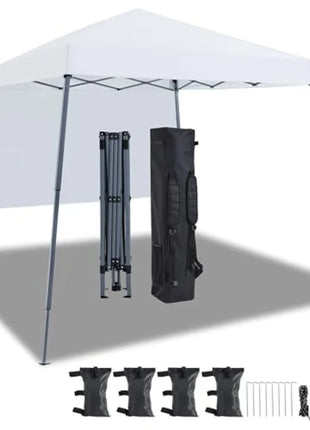 10x10 FT Slant Leg Pop Up Canopy Tent with Sidewall