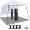 10x10 FT Slant Leg Pop Up Canopy Tent with Sidewall