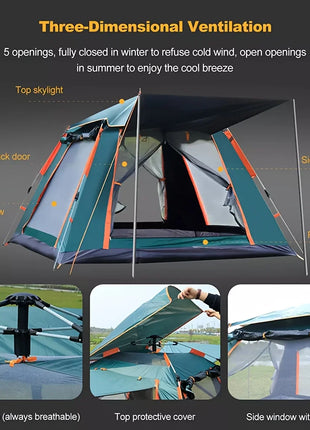 4–6 Person Instant Setup Waterproof Camping Tent