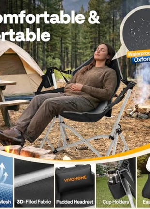 Portable Hammock Camping Chair with Adjustable Pillow