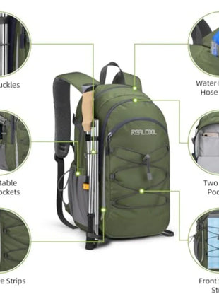 Lightweight Waterproof Hiking Backpack for Travel, Camping & Cycling