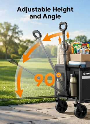 110L Foldable Wagon Cart – 220 lbs Heavy Duty Capacity