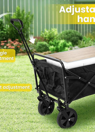 Camping Wagon Cart with Foldable Table Top