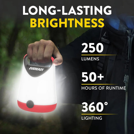 2-Pack Water Resistant LED Camping Lantern – 100 Hour Runtime