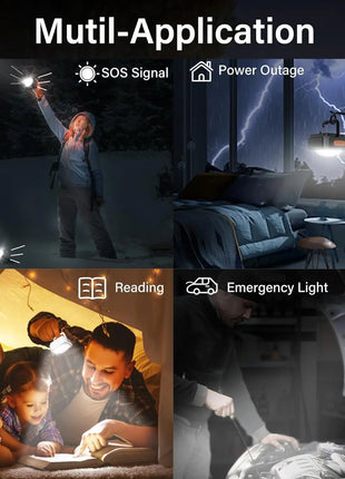 3-Pack Portable LED Camping Lantern Set – USB Rechargeable