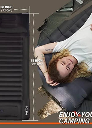 Ultralight Inflatable Sleeping Pad – Built-In Pump & Pillow