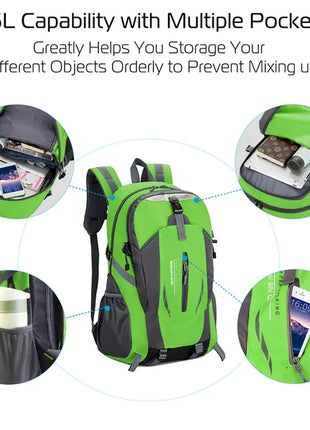 36L Waterproof Hiking Backpack for Camping, Travel & Outdoor Adventures