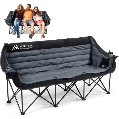 3-Person Folding Camping Couch Chair