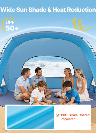 Portable 6 Person Beach Sun Shelter