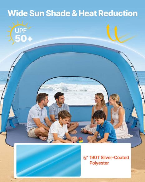 Portable 6 Person Beach Sun Shelter