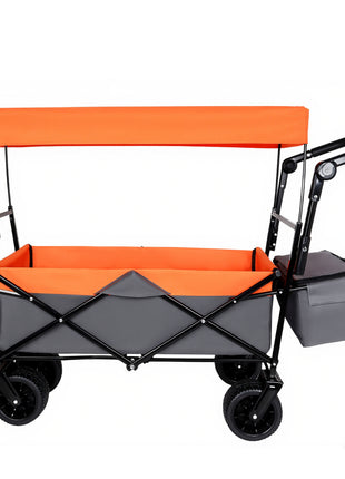 480 lbs Camping Wagon with Canopy & All-Terrain Wheels