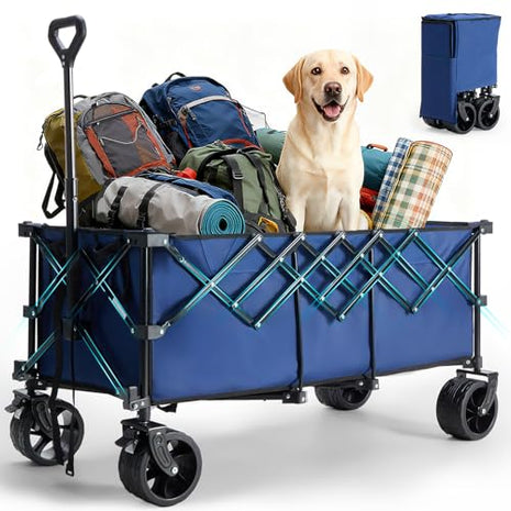 440 lbs Heavy Duty Foldable Wagon Cart with Wheels