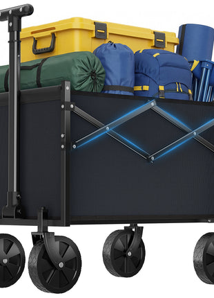 220 lbs Heavy Duty Foldable Wagon Cart with Wheels