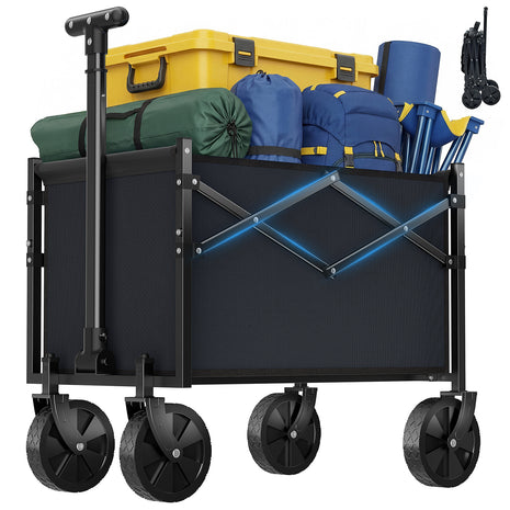 220 lbs Heavy Duty Foldable Wagon Cart with Wheels