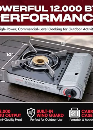 12000 BTU Portable Butane Camping Stove