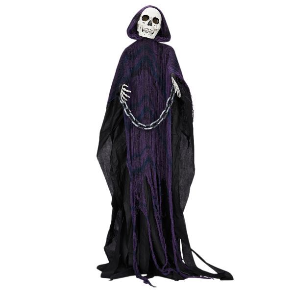 6FT Grim Reaper Animatronic – Sound-Activated Halloween Outdoor Decor