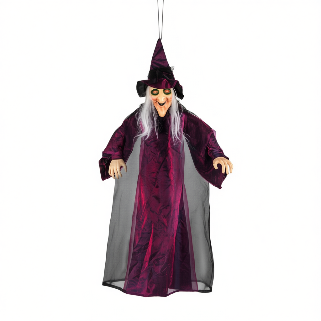 Life-Size Hanging Witch – Halloween Outdoor & Indoor Decoration