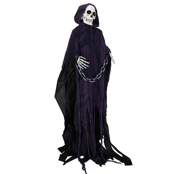 6FT Grim Reaper Animatronic – Sound-Activated Halloween Outdoor Decor