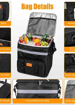 35L Rolling Cooler Backpack with Wheels | Insulated for Camping, Beach & Picnic