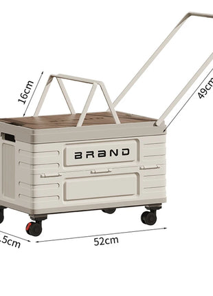 Foldable Rolling Storage Cart with 360° Wheels