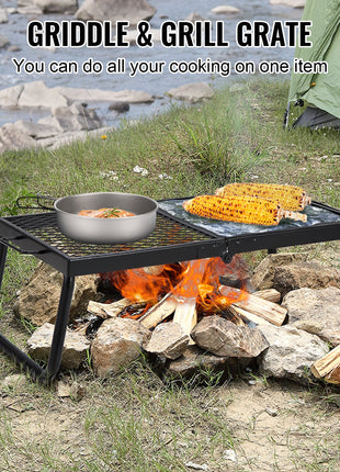 Portable Folding Campfire Grill with Carry Bag