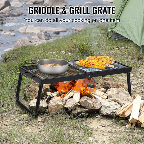 Portable Folding Campfire Grill with Carry Bag