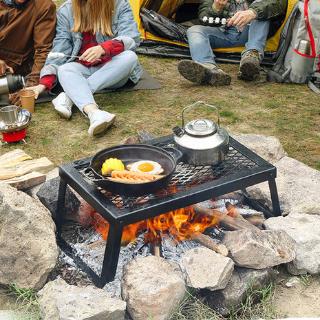 Portable Folding Campfire Grill with Carry Bag