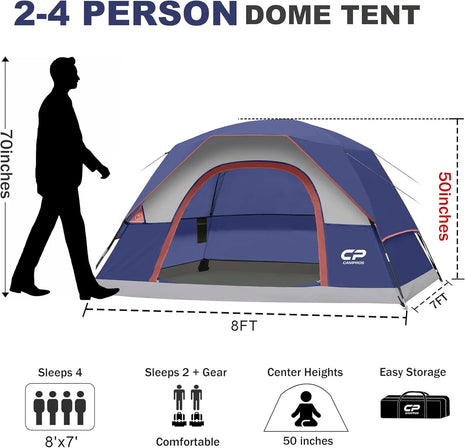 4 Person Waterproof Camping Tent